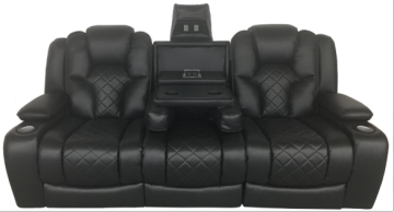 Leather three seater electric rocking chair