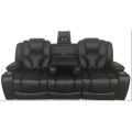 Leather three seater electric rocking chair