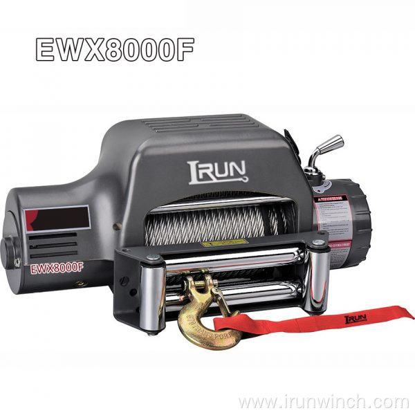 8000lbs Recovery Winch With Standing Up Control Box