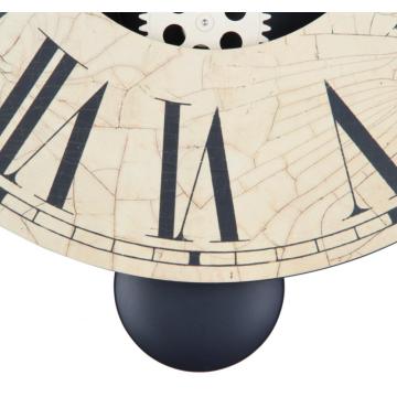 Horloge murale à engrenages pendulaire rétro en bois de 14 pouces