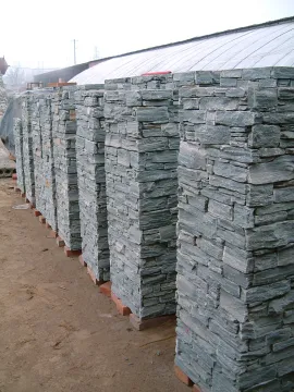 Gray natural slate modular pillar