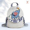 Mochila Happy Elephant Convertible Étnica de algodón y lino