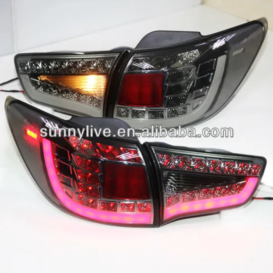 2009-13 Kia Sportage R LED Tail Lamp Rear Light Q5 Style Smoke Black