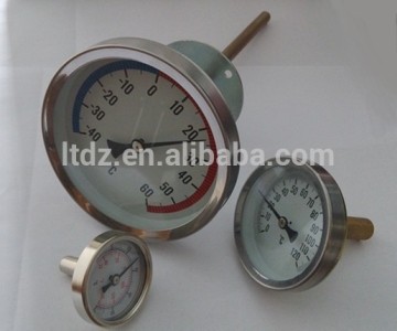water pipe back connect bimetal thermometer