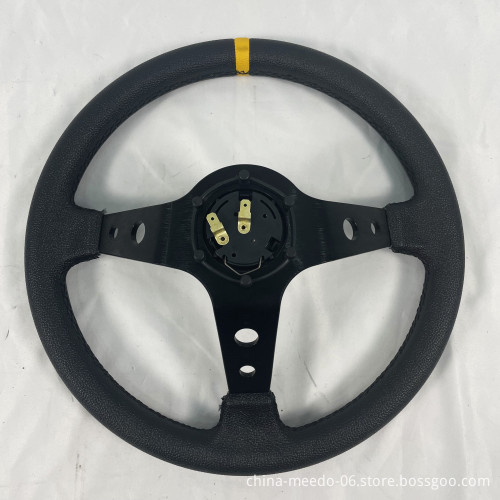 TRAPLY PVC Racing Steering Wheel with Speaker - Universal Car Accessory