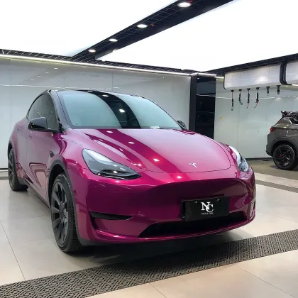 Glossy Metal Jam Purple Car Wrap