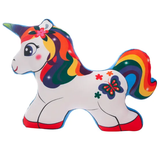 Wholesale custom lovely colourful soft baby unicorn plush toy stuffed plush unicorn doll