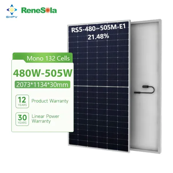 Renesola EU Standard Solar Power Modules: Capacities from 480W to 505W - P-Type Black Solar Panels