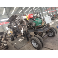 Mobile trailer wheel diesel engine jaw crushing plant