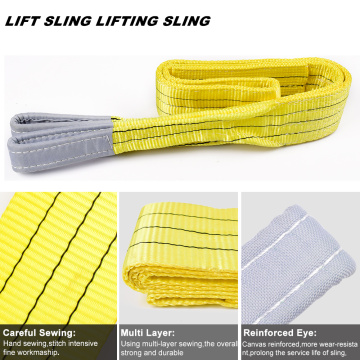 3 Ton 3M Or OEM Length 90MM Width Polyester 3T Webbing Lifting Sling Raw Material Belt Yellow Color Safety Factor 8:1 7:1 6:1