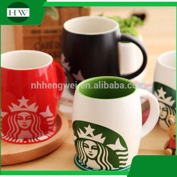 promotional gift colorful custom starbucks ceramic water tea milk coffee cup mug with handle