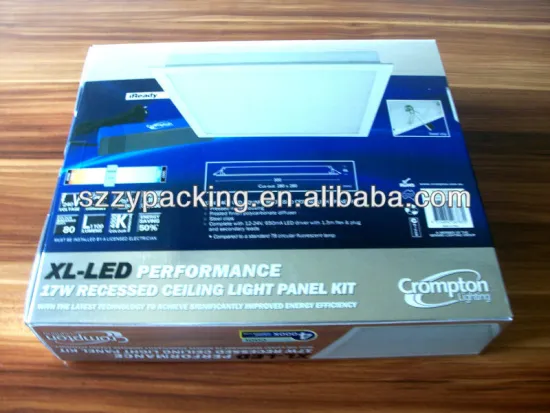 silver paper light panel packaging box