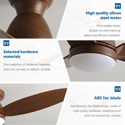 Top Selling Modern LED Ceiling Fan with Remote Control and Light