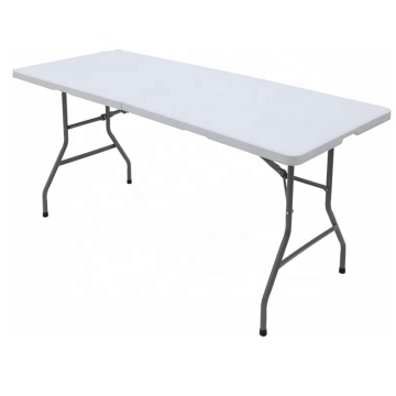 Heavy Duty Portable Folding Table and Outdoor White Plastic Restaurant Chair
