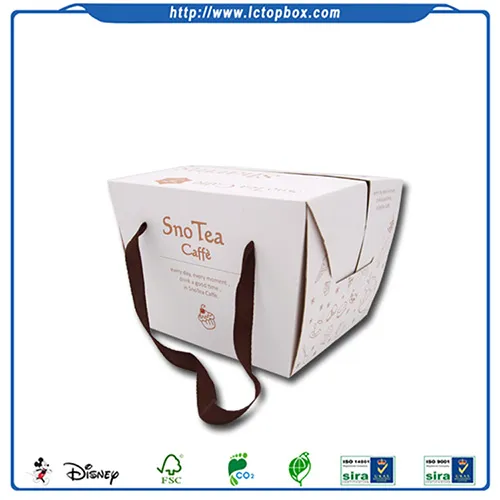 Fancy take away cake packing paper boxes
