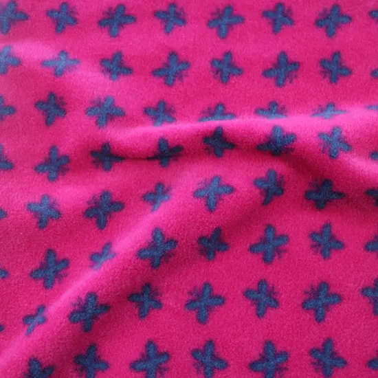 Butterfly designs high quality anti-pilling fleece fabric