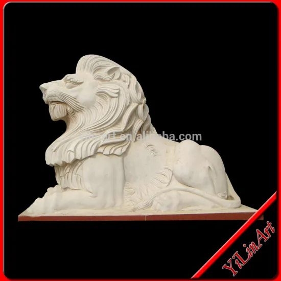 High Quality White Stone Lion Stone Carving For Sale YL-D118