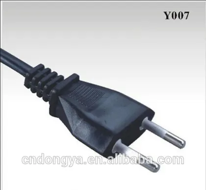 Vde Standard Pure Cooper Pvc Jacket European 2pin Extension Cord electric cord with molded plug for hair dryer