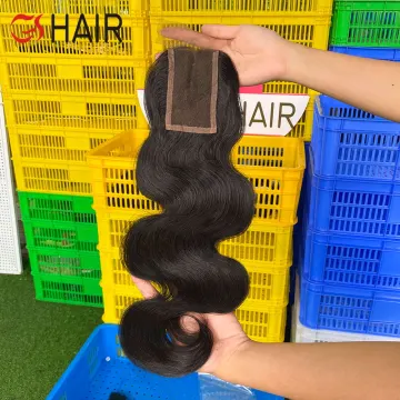 GS Factory Invisible Thin Skin Swiss Lace Closure 2.5x4 Brown Malaysian Body Wave Closure