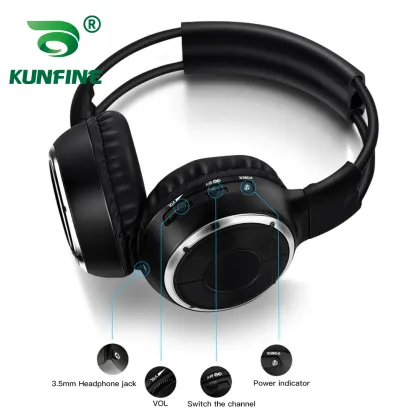 Universal Wireless Infrared IR Headphones For Ipad MP3 Earphone Car Stereo Auto Flip Down Car Monitor Dual Channel Headphones