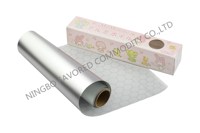 Aluminium foil roll coated with baking paper