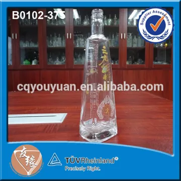 375ML Clear Empty Glass Liquor Bottle Small Liquor Bottles