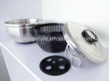 Multi-function Stainless Steel Salad Spinner 0.7mm thickness