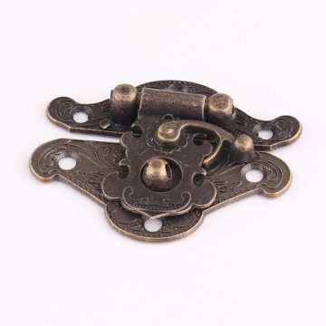 Alloy Metal Holz Schmuckschachtel mit Fangriegelschloss