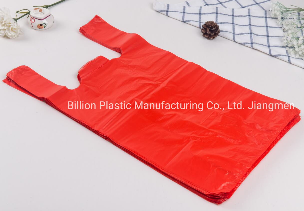 HDPE Plastic Carrier Gusset Bag T-Shirt Bag Plastic Bag Carrier Bag Thank You T-Shirt Bag