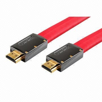 Ασφαλίστρου HDMI ® επίπεδη καλώδιο, 1.4V πρότυπο, 19-pin μεταλλικό περίβλημα με χαλκό