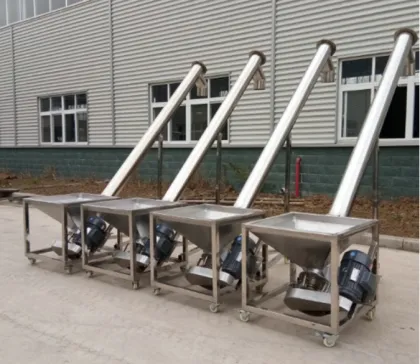Heated Mini Slurry ZEDA Grain Green Coffee Inclined Spiral Screw Auger Feeder Conveyor Machine with Hopper for Powder Sale