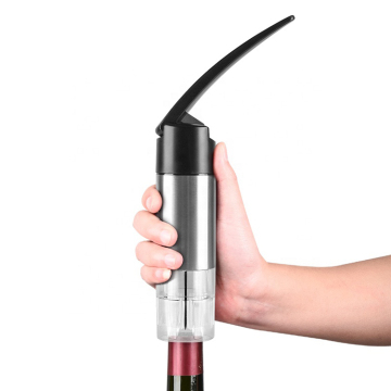 Best Gift: Portable Stainless Steel Manual Pump Red Wine Opener with Safety Technology, Air Pump, Opener, Corkscrew, and Stopper Set