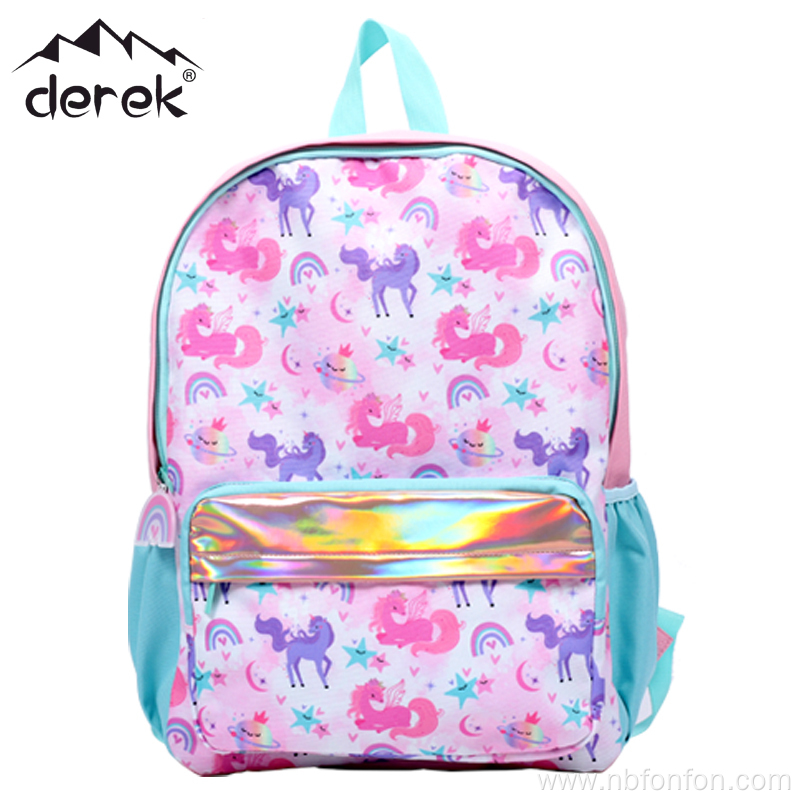 Unicorn printed cute children's backpack