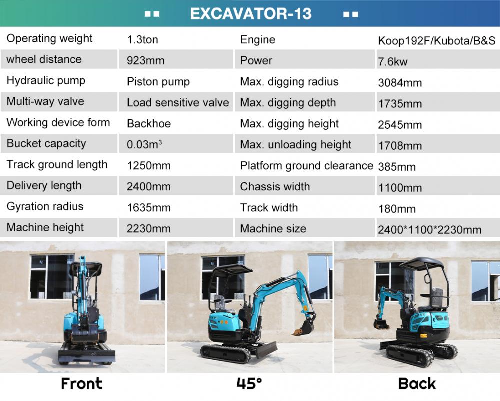 Nm E13 1 3ton Mini Excavator