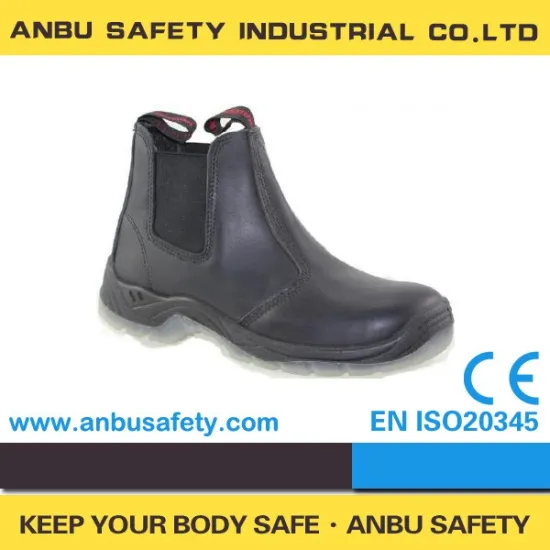 genuine leather pu sole no lace safety boots