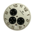 Chronograph Silver Watch Dial mit 3 Subdialen