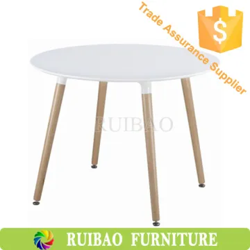 2016 China Dining Room Plastic Round Top White Dining Table