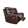 Conjunto de sofá -sofá elétrico de couro de couro