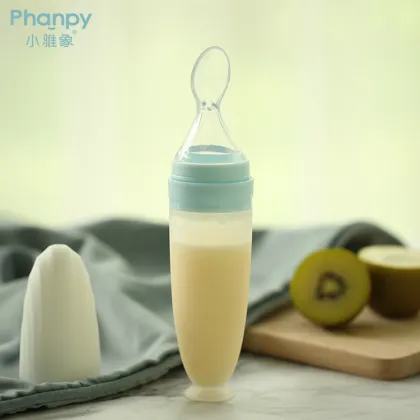 Manufacturing Company Silicon Baby Spoon Bottle For Children