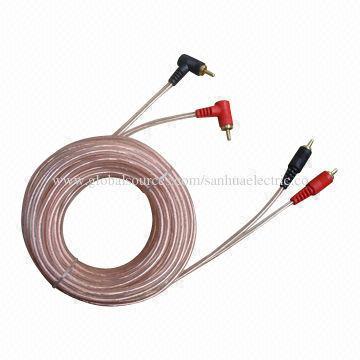 2RCA 2RCA kabel, langsung ke sudut kanan