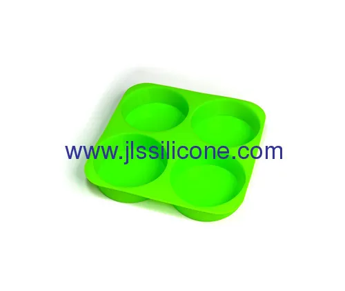 4 Cup Round Shaped Silicone Bakeware Cake Baking Molds 