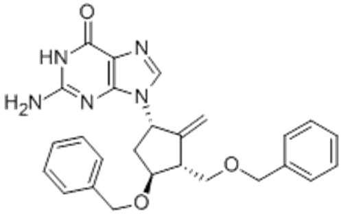 2-Amino-1,9-dihydro-9-[(1S,3R,4S)-4-(benzyloxy)-3-(benzyloxymethyl)-2-methylenecyclopentyl]-6H-purin-6-one CAS 142217-81-0