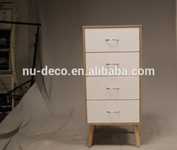 Wooden particle board new design cabinet with 4 drawers