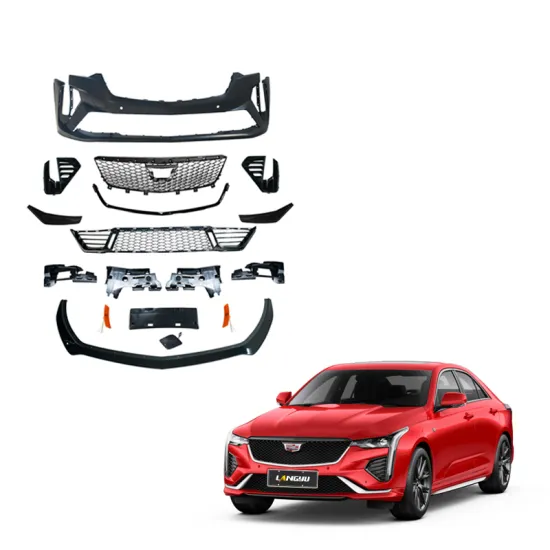 Auto Body Systems Front Bumper Kits PP Plastic CT4 Upgrade Black Wing Bodykit for Cadillac CT4