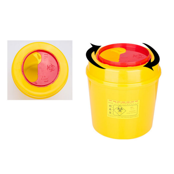 biohazard sharps container