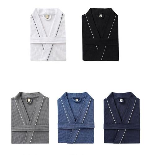 Unisex Long Cotton Spa Dress Robes unisex long cotton spa dress robes waffle bathrobe Factory