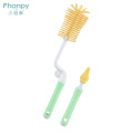 Silicone Milk Bottle&Nipple Brush Set-Yellow