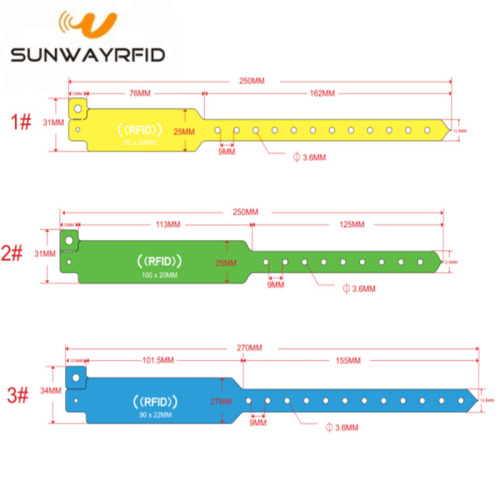 Disposable One Time Using Vinyl RFID Wristband