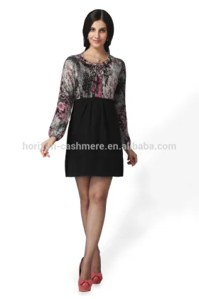 Women Trendy Mature Skirt, Women Floral Inner Sweater
