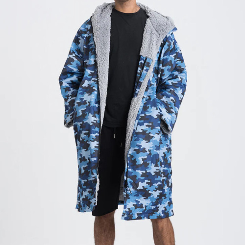 custom printed camo waterproof robes surf hooded poncho